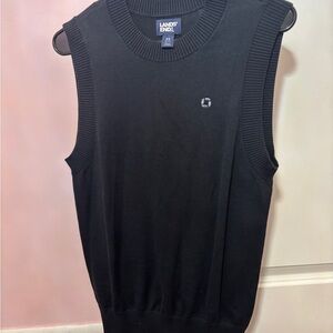 Lands' End Black Knit Sleeveless Top